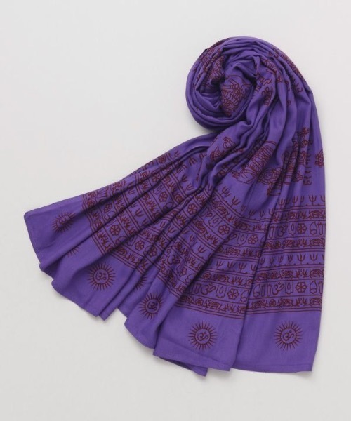 チャイハネ（チャイハネ）の「【チャイハネ】クリシュナ大判ショール（ストール/ショール・レディース・パープル/グリーン/ホワイト/ブラック・FREE）」の9枚目の写真