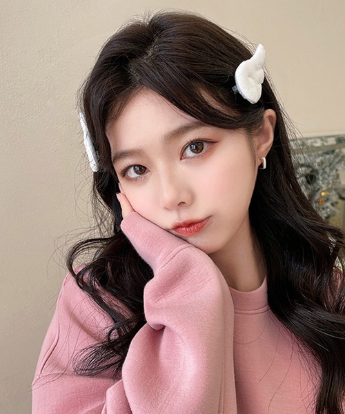 Nia(ニア)の「Nia(ニア)/2setエンジェルヘアピン(ヘアピン・レディース・ホワイト/ピンク・FREE)」の6枚目の写真