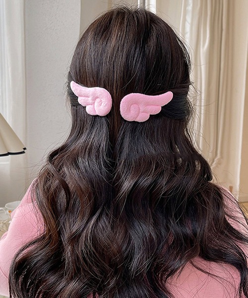 Nia(ニア)の「Nia(ニア)/2setエンジェルヘアピン(ヘアピン・レディース・ホワイト/ピンク・FREE)」の3枚目の写真