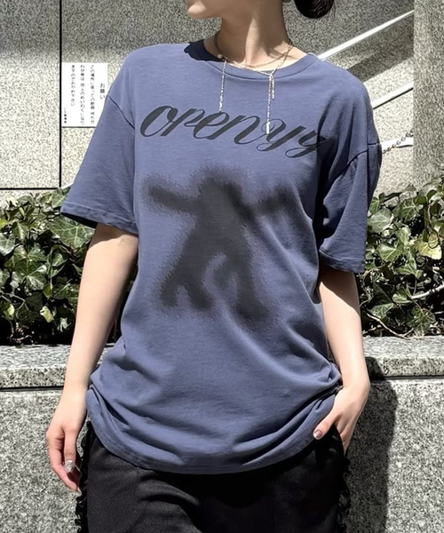 Tシャツ・カットソー [OPEN YY]EQL EXCL. OPEN YY SWEATSHIRT-BLACK OPEN YY COLLAGE LONG-SLEEVE TEE S/M