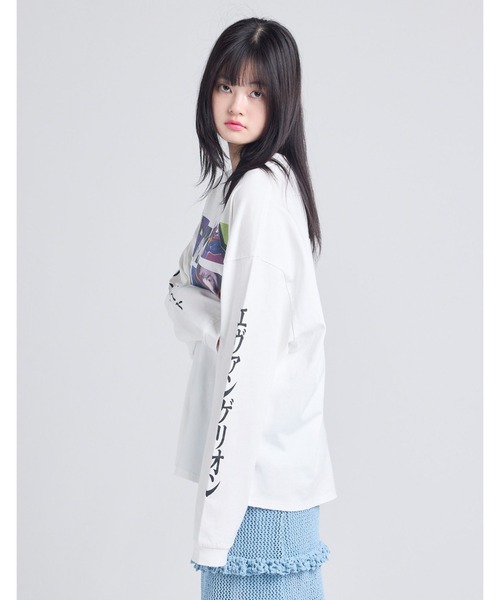Little sunny bite（リトルサニーバイト）の「evangelion x little sunny bite long tee（Tシャツ/カットソー・レディース・ホワイト/ピンク/ブラック・SMALL/MEDIUM）」の4枚目の写真