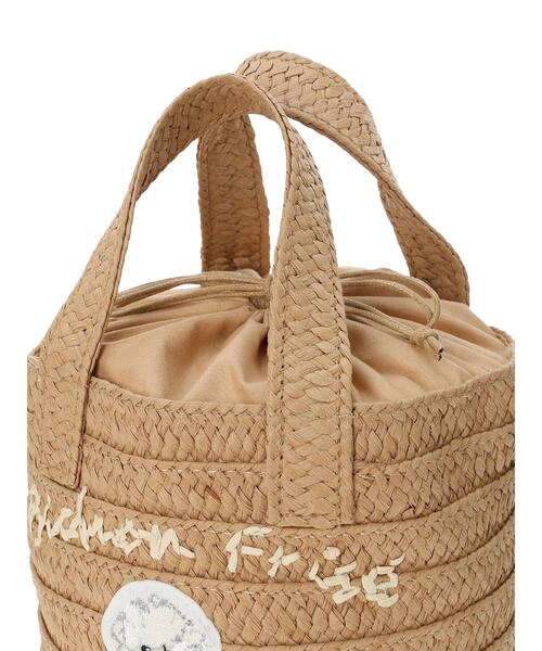 Samansa Mos2（サマンサ モスモス）の「ドッグ刺繍カゴバッグ（ハンドバッグ・レディース・オフホワイト/ブラウン・F）」の13枚目の写真