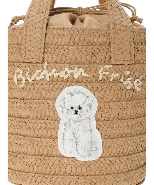 Samansa Mos2（サマンサ モスモス）の「ドッグ刺繍カゴバッグ（ハンドバッグ・レディース・オフホワイト/ブラウン・F）」の14枚目の写真