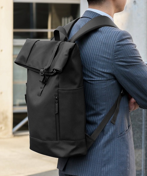 VitaFelice（ヴィータフェリーチェ）の「ユニセックス撥水リュック 大きめ 大容量 バックパック 通勤バッグ リュックサック A4 通勤通学 デイバッグ タウンユース（バックパック/リュック・メンズ・グレー/ブラック・FREE）」の20枚目の写真