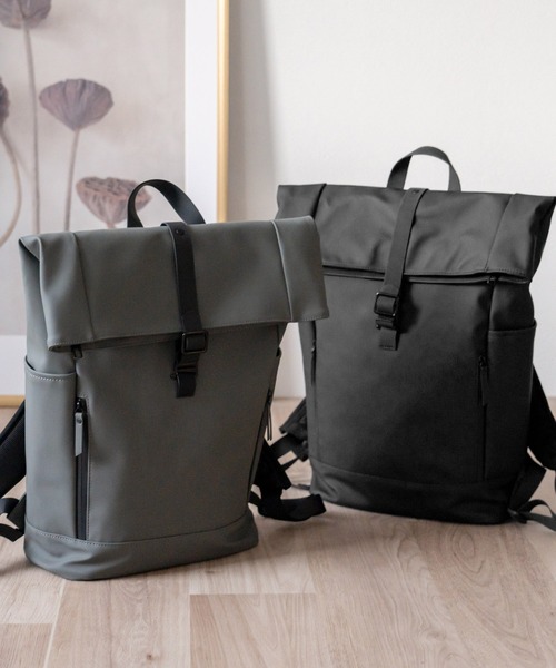 VitaFelice（ヴィータフェリーチェ）の「ユニセックス撥水リュック 大きめ 大容量 バックパック 通勤バッグ リュックサック A4 通勤通学 デイバッグ タウンユース（バックパック/リュック・メンズ・グレー/ブラック・FREE）」の19枚目の写真