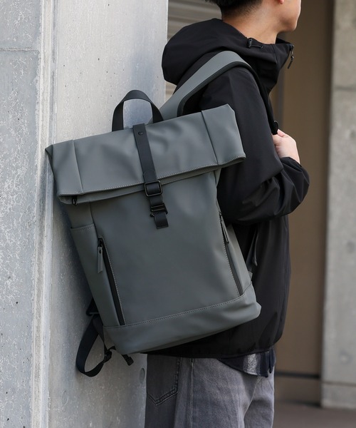 VitaFelice（ヴィータフェリーチェ）の「ユニセックス撥水リュック 大きめ 大容量 バックパック 通勤バッグ リュックサック A4 通勤通学 デイバッグ タウンユース（バックパック/リュック・メンズ・グレー/ブラック・FREE）」の16枚目の写真