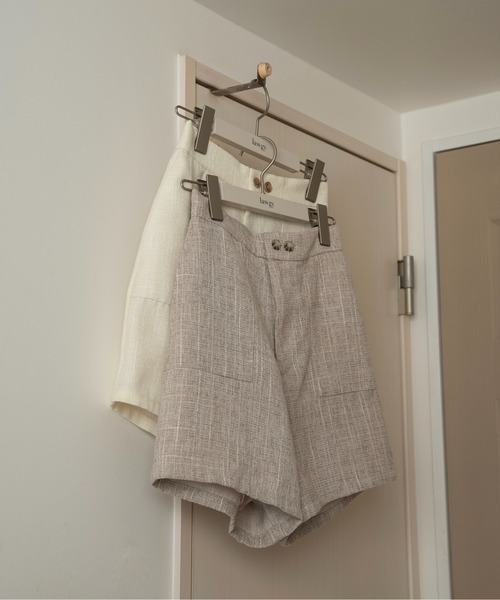 lawgy（ラウジー）の「tweed like short pants / ツイードライクショートパンツ（その他パンツ・レディース・ホワイト/ベージュ・FREE）」の8枚目の写真