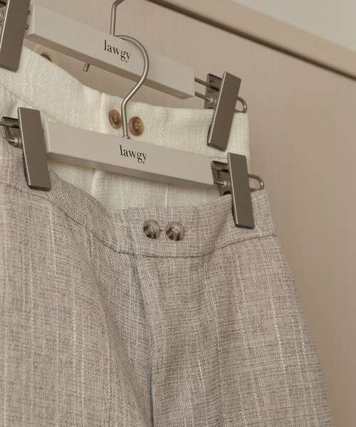 lawgy（ラウジー）の「tweed like short pants / ツイードライクショートパンツ（その他パンツ・レディース・ホワイト/ベージュ・FREE）」の3枚目の写真