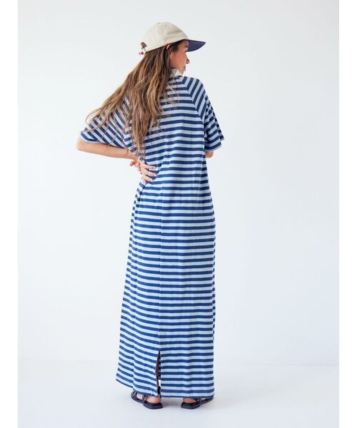Ungrid（アングリッド）の「ビッグシルエットボーダーワンピース（ワンピース・レディース・ブルー/オレンジ・FREE）」の5枚目の写真