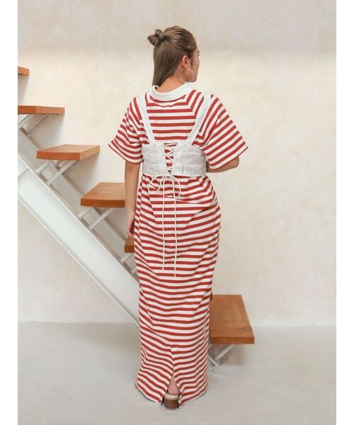 Ungrid（アングリッド）の「ビッグシルエットボーダーワンピース（ワンピース・レディース・ブルー/オレンジ・FREE）」の10枚目の写真