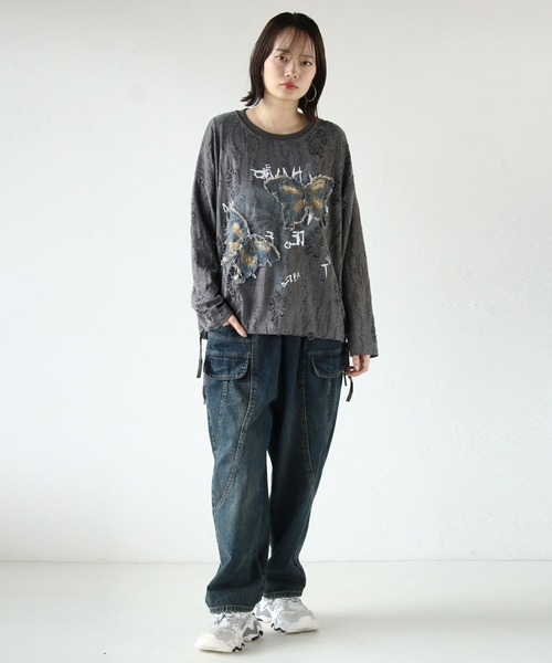 OTONA（オトナ）の「ダメージトップス（Tシャツ/カットソー・レディース・グレー・FREE）」の8枚目の写真