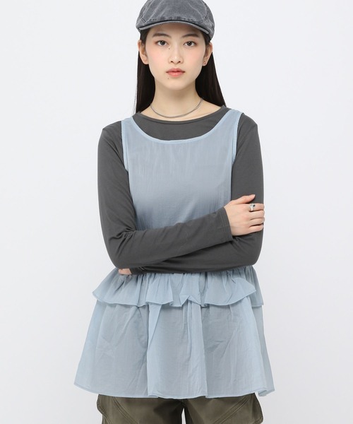 ALAND（エーランド）の「【販売NG】3.3Field Trip／フリルレイヤードワンピース（ワンピース・レディース・ホワイト/ライトブルー/ブラック・FREE）」の18枚目の写真