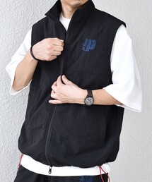 Prince（プリンス）の「【SHIPS any別注】prince:〈撥水/UVカット/遮熱〉ワンポイント ロゴ ナイロン ベスト(セットアップ対応)◇（ベスト）」