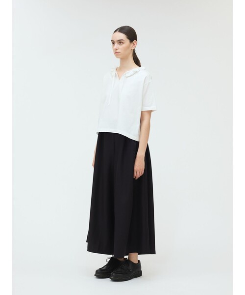 mizuiroind（ミズイロインド）の「mizuiro ind フリル襟プルオーバー（Tシャツ/カットソー・レディース・ブラック/オフホワイト/ブラック系その他・FREE）」の10枚目の写真