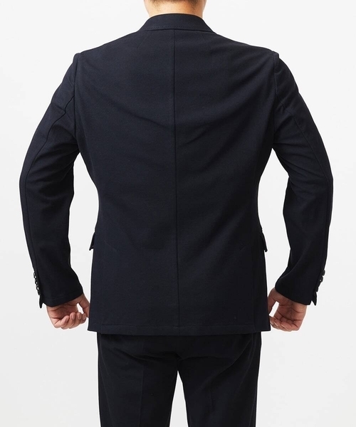 MICHEL KLEIN HOMME (ミッシェルクランオム)の「【セットアップ】ジャージテーラードジャケット【BODY MAKE】(テーラードジャケット・メンズ・ネイビー/ブラック・MEDIUM/LARGE/X-LARGE)」の7枚目の写真