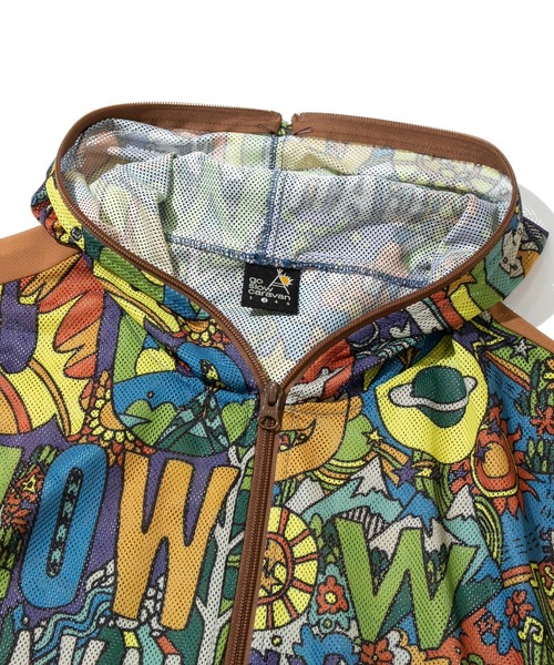 go slow caravan（ゴースローキャラバン）の「メッシュ防蚊加工 総柄プリントパーカーJKT（パーカー・メンズ・その他1/パープル系その他・SMALL/MEDIUM/LARGE/X-LARGE）」の3枚目の写真