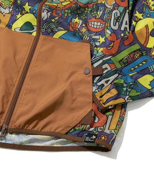 go slow caravan（ゴースローキャラバン）の「メッシュ防蚊加工 総柄プリントパーカーJKT（パーカー・メンズ・その他1/パープル系その他・SMALL/MEDIUM/LARGE/X-LARGE）」の7枚目の写真