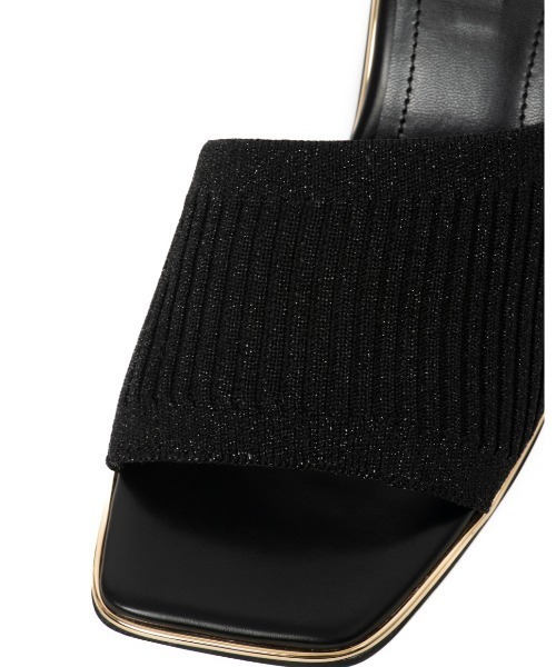 REZOY（リゾイ）の「【25SS新作】【REZOY】メタルパイピングラメニットミュール（サンダル・レディース・アイボリー/ブラック/シルバー・L/M/S/LL）」の17枚目の写真