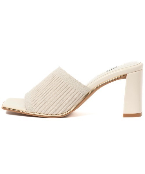 REZOY（リゾイ）の「【25SS新作】【REZOY】メタルパイピングラメニットミュール（サンダル・レディース・アイボリー/ブラック/シルバー・L/M/S/LL）」の10枚目の写真