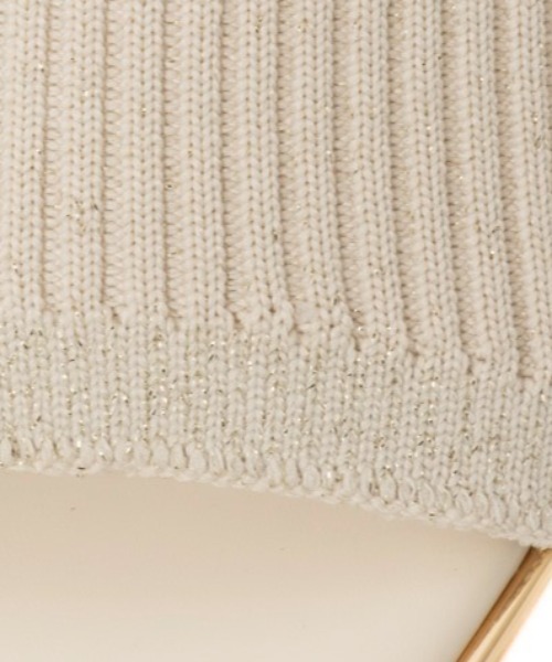 REZOY（リゾイ）の「【25SS新作】【REZOY】メタルパイピングラメニットミュール（サンダル・レディース・アイボリー/ブラック/シルバー・L/M/S/LL）」の6枚目の写真