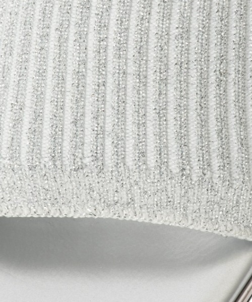 REZOY（リゾイ）の「【25SS新作】【REZOY】メタルパイピングラメニットミュール（サンダル・レディース・アイボリー/ブラック/シルバー・L/M/S/LL）」の13枚目の写真