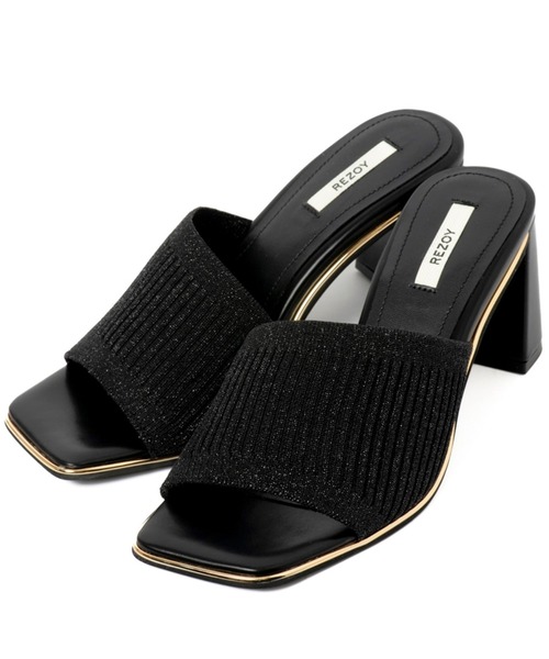 REZOY（リゾイ）の「【25SS新作】【REZOY】メタルパイピングラメニットミュール（サンダル・レディース・アイボリー/ブラック/シルバー・L/M/S/LL）」の20枚目の写真