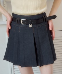 Birthday room(o[XfC[)̃xgtfjv[c~jXJ[g/denim pleated mini skirt(fjXJ[g)