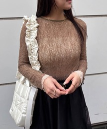 LADYMADE（レディメイド）の「バイカラーレースレイヤードトップス（Tシャツ/カットソー）」