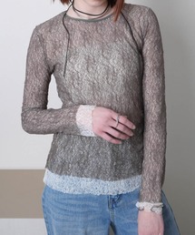 LADYMADE（レディメイド）の「バイカラーレースレイヤードトップス（Tシャツ/カットソー）」