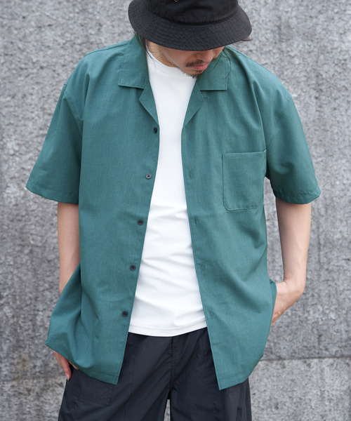 ikka（イッカ）の「【イージーケア／セットアップ対応】Reflax(R) リラックスオープンカラーシャツ（シャツ/ブラウス・メンズ・グリーン/ダークネイビー/ベージュ/オフホワイト/チャコールグレー/ターコイズブルー・S/M/L/XL）」の6枚目の写真