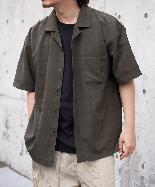 ikka（イッカ）の「【イージーケア／セットアップ対応】Reflax(R) リラックスオープンカラーシャツ（シャツ/ブラウス・メンズ・グリーン/ダークネイビー/ベージュ/オフホワイト/チャコールグレー/ターコイズブルー・S/M/L/XL）」の3枚目の写真