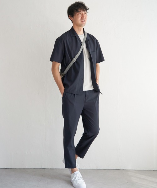 ikka（イッカ）の「【イージーケア／セットアップ対応】Reflax(R) リラックスオープンカラーシャツ（シャツ/ブラウス・メンズ・グリーン/ダークネイビー/ベージュ/オフホワイト/チャコールグレー/ターコイズブルー・S/M/L/XL）」の21枚目の写真