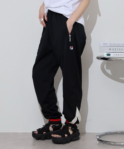 FILA HERITAGE（フィラヘリテージ）の「FILA HERITAGE TRACK PANTS 鹿の子 リブ ライン トラックパンツ セットアップ可能（その他パンツ・メンズ・ブラック/ネイビー・L/XL/M）」の5枚目の写真