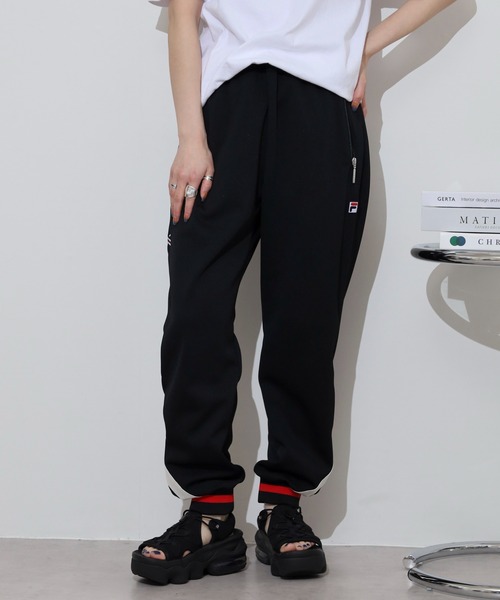 FILA HERITAGE（フィラヘリテージ）の「FILA HERITAGE TRACK PANTS 鹿の子 リブ ライン トラックパンツ セットアップ可能（その他パンツ・メンズ・ブラック/ネイビー・L/XL/M）」の6枚目の写真