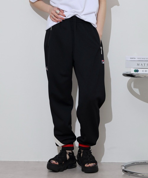 FILA HERITAGE（フィラヘリテージ）の「FILA HERITAGE TRACK PANTS 鹿の子 リブ ライン トラックパンツ セットアップ可能（その他パンツ・メンズ・ブラック/ネイビー・L/XL/M）」の7枚目の写真