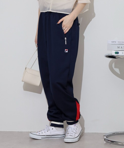 FILA HERITAGE（フィラヘリテージ）の「FILA HERITAGE TRACK PANTS 鹿の子 リブ ライン トラックパンツ セットアップ可能（その他パンツ・メンズ・ブラック/ネイビー・L/XL/M）」の10枚目の写真