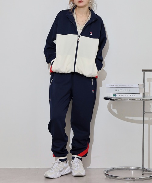 FILA HERITAGE（フィラヘリテージ）の「FILA HERITAGE TRACK PANTS 鹿の子 リブ ライン トラックパンツ セットアップ可能（その他パンツ・メンズ・ブラック/ネイビー・L/XL/M）」の13枚目の写真