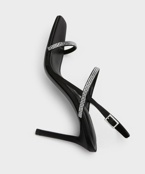 CHARLES & KEITH(チャールズ & キース)の「Arona アロナ メタリッククリスタルエンベリシュッドスティレットヒールサンダル(サンダル・レディース・アイボリー/シルバー/ブラック系その他2・23.5cm/23cm/22.5cm/22cm/26.5cm/25.5cm/25cm/24.5cm)」の7枚目の写真