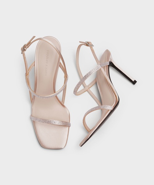 CHARLES & KEITH(チャールズ & キース)の「Arona アロナ メタリッククリスタルエンベリシュッドスティレットヒールサンダル(サンダル・レディース・アイボリー/シルバー/ブラック系その他2・23.5cm/23cm/22.5cm/22cm/26.5cm/25.5cm/25cm/24.5cm)」の12枚目の写真