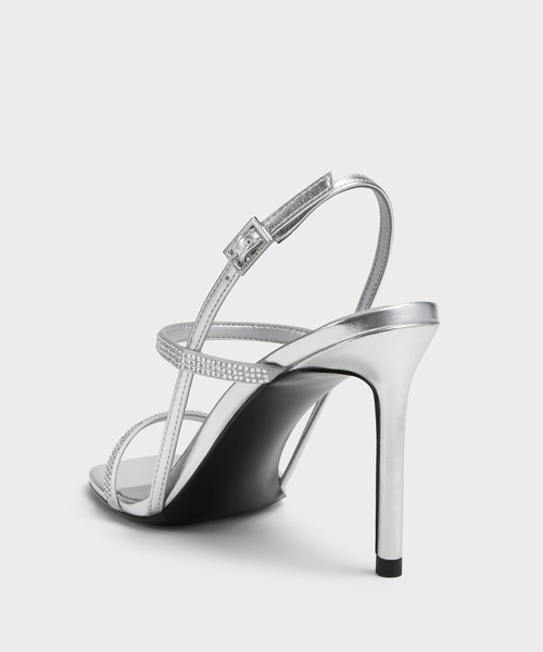 CHARLES & KEITH(チャールズ & キース)の「Arona アロナ メタリッククリスタルエンベリシュッドスティレットヒールサンダル(サンダル・レディース・アイボリー/シルバー/ブラック系その他2・23.5cm/23cm/22.5cm/22cm/26.5cm/25.5cm/25cm/24.5cm)」の18枚目の写真
