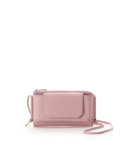 Samantha Thavasa Petit Choice(サマンサタバサ プチチョイス)の「フラップレザースマホショルダー(ショルダーバッグ・レディース・ミント/ブラック/シルバー/ピンク・FREE)」の3枚目の写真