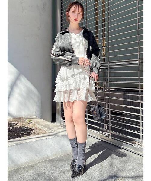 dazzlin（ダズリン）の「バリエフルイドミニワンピース（ワンピース・レディース・ブルー/オレンジ/オフホワイト・SMALL/MEDIUM）」の5枚目の写真