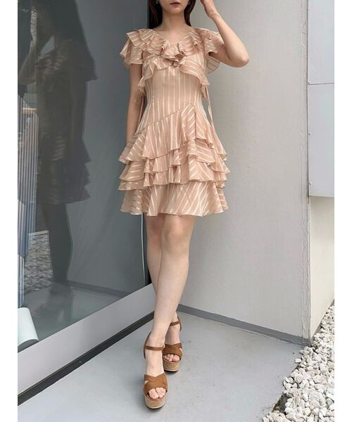 dazzlin（ダズリン）の「バリエフルイドミニワンピース（ワンピース・レディース・ブルー/オレンジ/オフホワイト・SMALL/MEDIUM）」の14枚目の写真