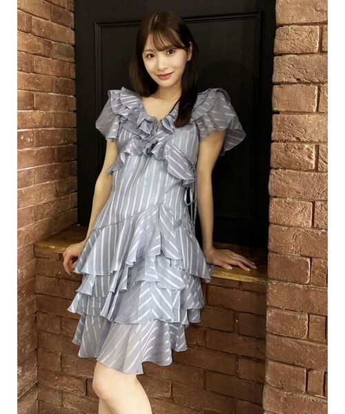 dazzlin バリエフルイドミニワンピース　S セール】バリエフルイドミニワンピース（ワンピース）｜dazzlin