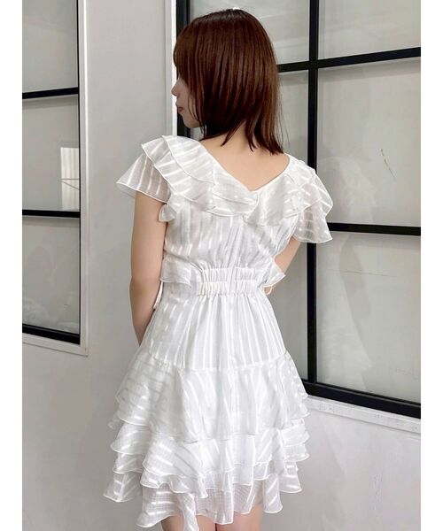 dazzlin バリエフルイドワンピース　オフホワイト ダズリン dazzlin バリエフルイドワンピース （オフホワイト