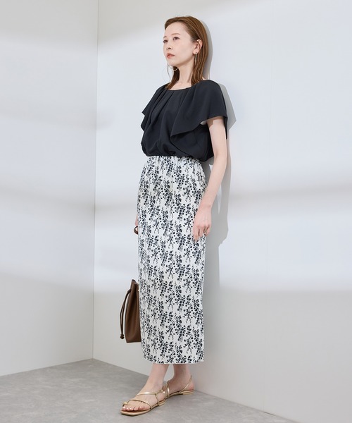 ROPE' PICNIC(ロペピクニック)の「ラッフルスリーブブラウス/通勤対応(シャツ/ブラウス・レディース・ホワイト系その他2/ブラック/ブラック系その他2/ホワイト/ライトグリーン・38)」の8枚目の写真