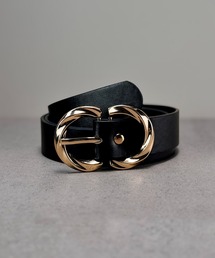 MAISON SELECT（メゾンセレクト）の「4D12 ダブルラウンドデザイン バックルベルト ブラック（ベルト）」