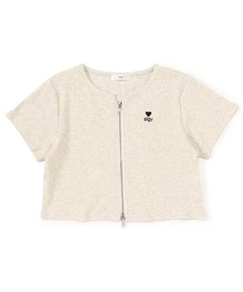 algy（アルジー）の「フロントジップT（Tシャツ/カットソー・キッズ・ブラック/アイボリー/ブルー・XX-SMALL/X-SMALL/MEDIUM/SMALL）」の6枚目の写真