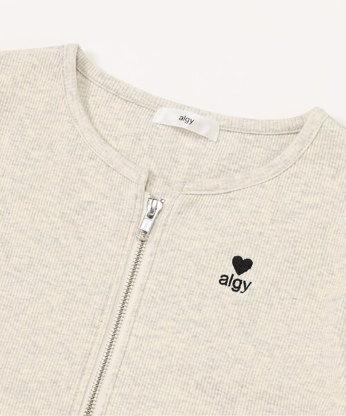 algy（アルジー）の「フロントジップT（Tシャツ/カットソー・キッズ・ブラック/アイボリー/ブルー・XX-SMALL/X-SMALL/MEDIUM/SMALL）」の10枚目の写真