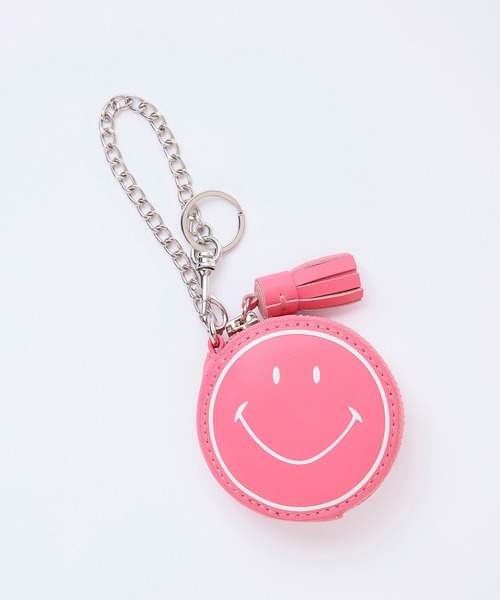 Breath TOPKAPI（ブレストプカピ）の「【新色追加】【Breath TOPKAPI】SMILE COLLECTION スマイル ラウンド ポーチ / チャーム（チャーム・レディース・イエロー/ブラック/ホワイト/グリーン/オレンジ/サックスブルー/ピンク・FREE）」の6枚目の写真